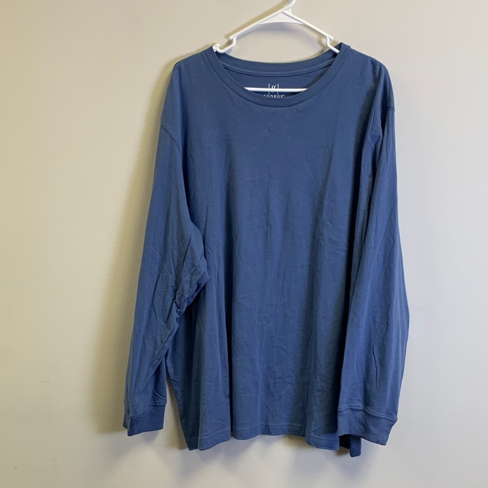 George Deep Blue Long Sleeve Tee